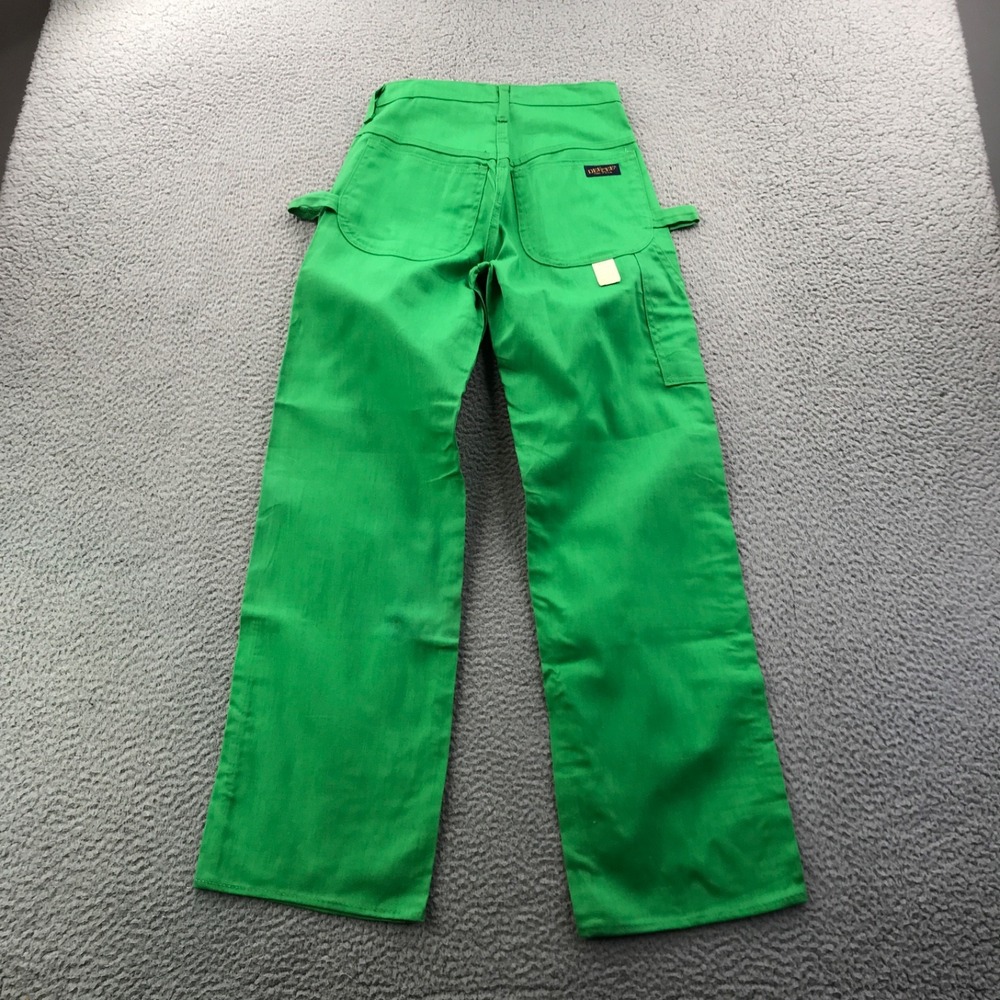 Vintage DEE CEE Pants Womens 5/6 26x29 Green Straight Leg Carpenter 70s Workwear